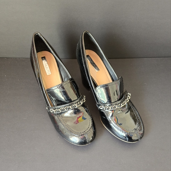 Tahari | Lasalle Mary Jane Penny Loafer Chunky Block Heels y2k preppy 90s 9M - Picture 2 of 9